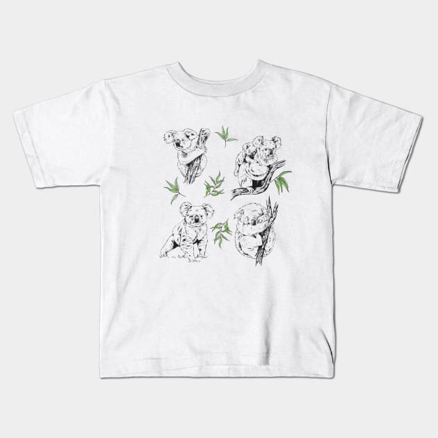 Koalas Kids T-Shirt by Elizabeth Weglein Art